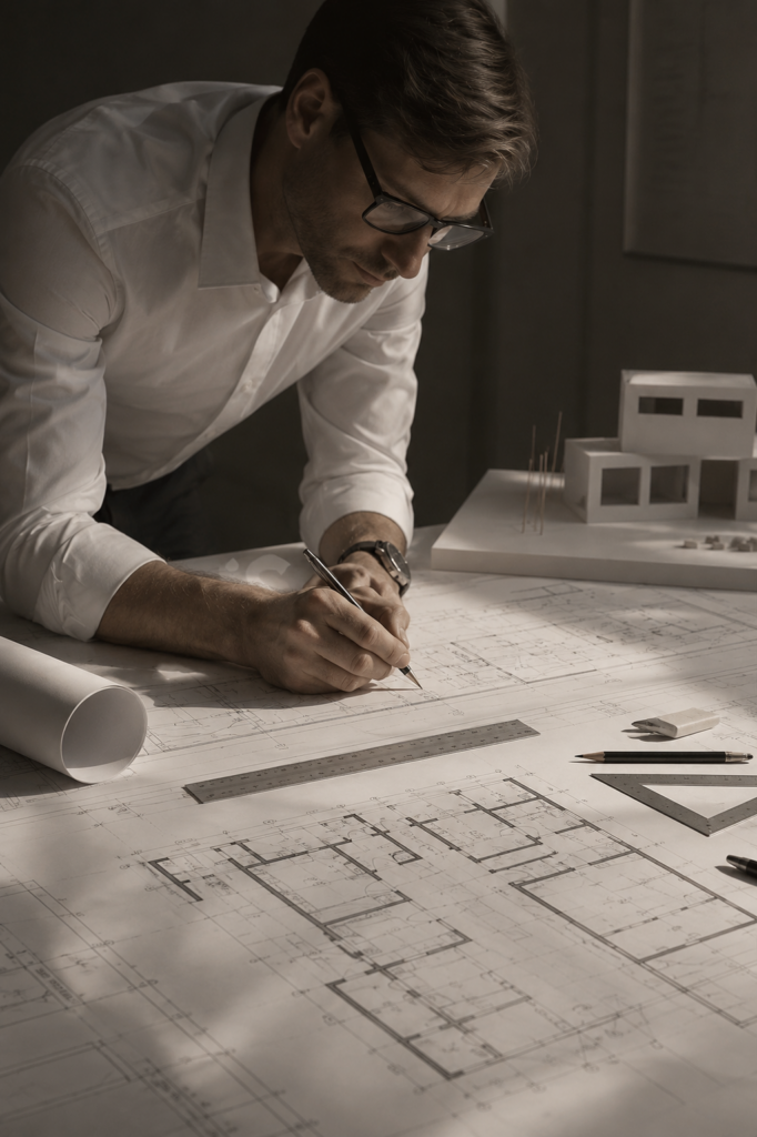 arquitecto trabajando: del deseo al diseño.
