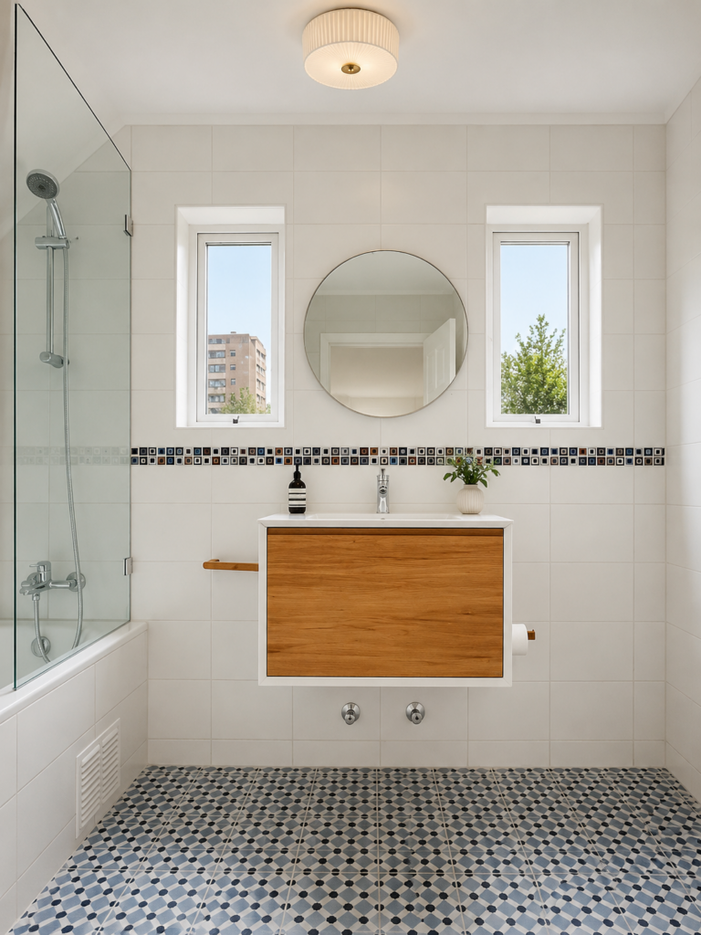 baño remodelado en casa en las condes